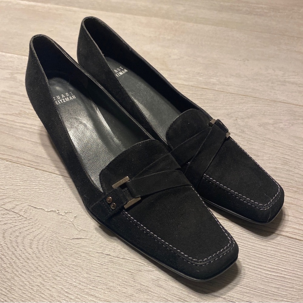 Stuart Weitzman loafer kitten heel -size 8N